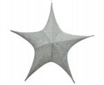 Kaemingk Ezüst csillag csillámos dekorációval 80 cm (8720093170337)