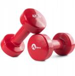 MSport Öntöttvas súlyzók vinil bevonattal 2x4kg (SDH406-4KG/RED)