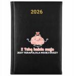 FunnyCase Könyvnaptár 2026 Terápia A Lelkemnek Fekete Tervező Ajándék Wz (Kalendarz Czarny TERAPIA DLA MOJEJ DUSZY)