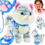 Skleplolki Sétáló interaktív cicus, nyávogó játék pórázon kisgyermekeknek (KOTEK INTERAKTYWNY NA SMYCZY CHODZI GRA)