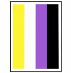  Poszter Lmbtq+ Nem bináris személyek zászlaja Nonbinary A3