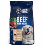 JOHN DOG Marhahús Krillel Közepes És Nagytestű Fajták Számára 3kg Eledel Gabonamentes