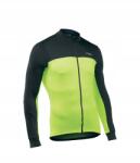 Northwave kerékpáros mez Force 2 Jersey Ls Full Zip fekete/sárga S (89171174_04)