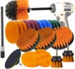 BIGSTREN Takarító Kefék Fúró-csavarozó Tisztító Pad Szett 22 Db-os (21802)