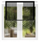  Rövid Dekorációs Panel Fekete Filc Gyöngyök Elegáns Ezüst 100x110 L615 (L615-JG474-25B)