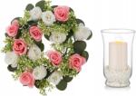  Üveg váza Gyertyatartó Virágkoszorúval Dekoráció Szett (B0C5XCNJRZ)