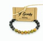 MyVanilla Ásvány Bőség Karkötő - Zöld Jáspis kövekkel