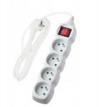 DPMSolid Hosszabbító kábel kapcsolóval, 4 aljzat, fehér, 5 m (CJO406)