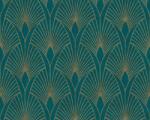 AS Vinyl fali tapéta zöld art deco geometrikus modern a nappaliba (4275)