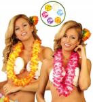 Guirca Hawaii boa nyaklánc fehér színes jelmez (18326)