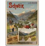  Poszter Svájc Tájkép Hegyek Idill 50x70