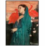  Poszter 50x70 Vászonkép Nő íbisszal a nappaliba (plakat 50x70 Znani malarze 31)