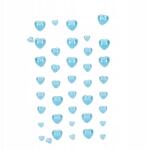 DpCraft Dekorációs gyöngyök öntapadós szív kék 40db (251122)
