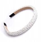  Lány fejpánt strasszokkal, fehér