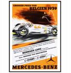  Mercedes Vintage Grand Prix garázs poszter 50x70 (Plakat Samochody Auta Wyścigi)