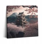 Wallfluent Vászonkép Edzőterembe Látványos Ázsiai Torony És Cseresznyevirágok 60x60 (010030010270000075348)