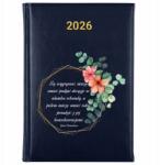 FunnyCase Könyvnaptár 2026 Tudnom Kell Dönteni Sötétkék Tervező Minták (Kalendarz Granat MUSZĘ UMIEĆ PODJĄĆ DECYZJĘ)