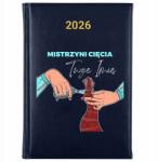 FunnyCase Könyvnaptár 2026 Vágás Mestere Sötétkék Tervező Ajándék Minták (Kalendarz Granatowy MISTRZYNI CIĘCIA)