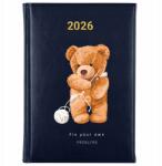 FunnyCase Könyvnaptár 2026 Fix Your Own sötétkék tervező határidőnapló ajándék Wz (Kalendarz Granatowy FIX YOUR OWN)