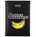 FunnyCase Könyvnaptár 2026 Dolce & Bananas Fekete Határidőnapló Ajándék Minták (Kalendarz Czarny DOLCE & BANANAS)