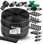 Bradas Csepegtető Szalag 10 cm Sor 100m Csepegtető Öntöző Tömlő készlet Bradas (linia kroplująca Zestaw złączek taśma)