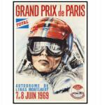  Grand Prix Paris Verseny Nagy Retro Poszter 50x70 (Plakat Samochody Auta Wyścigi)