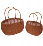 Trend-Deco Tágas dekorációs táskák műanyag kosarak virágkosarak bevásárlás 2 db (TD00160)