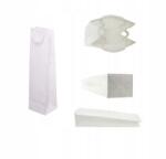 DEKOR-PAK Papírzacskó alkoholos Táska Borostáska palack kézitáska fehér Matt