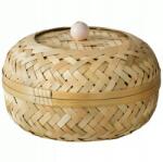 IKEA Hokrubba kosár fedővel, bambusz, 25 cm (305.818.65)