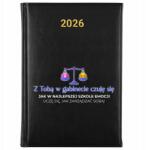 FunnyCase Könyvnaptár 2026 Legjobb Érzelmi Iskola Fekete tervező Ajándék Wz (Kalendarz Czarny NAJLEPSZA SZKOŁA EMOCJI)