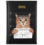 FunnyCase Könyvnaptár 2026 Destroyer Kanapé Fekete Időzítő Ajándék Minták (Kalendarz Czarny SOFA DESTROYER)