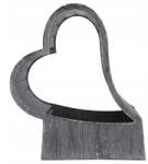 Trend-Deco Fa szív sírdísz nád kompozíciós kosár 39x33 cm (#12339)