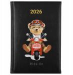 FunnyCase Könyvnaptár 2026 Ride On Fekete tervező Időzítő Ajándék Minták (Kalendarz Czarny RIDE ON)