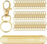  Nagy Kulcstartó Kapcsok Készlet Kézműves Karabinerek Arany 50 db (b08lq642zt)