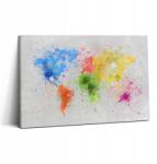 Wallfluent Vászonkép Canvas Lakberendezés Vendégszoba Térkép Festés (010030010150000075324)