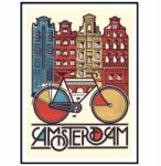  Amszterdam Poszter 50x70 cm Travel Hollandia Vintage (T1 Obraz Plakat AMSTERDAM Podróże)