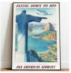  Megváltó Krisztus poszter Rio de Janeiro A3 (Plakat Podróżniczy Podróże Vintage)