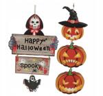  Fából készült Halloween jel az ajtóra Kézzel festett Tök Veranda Dekoráció (Drewniany Znak Halloween)