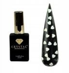 Crystal Professional Top Love White 12ml Crystal Professional Hibrid Felső Fehér Szívecskékkel