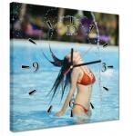 ZeSmakiem Órák 30x30 Fürdés a medencében (H10368Z_Z1AI_30x30cm AZ)