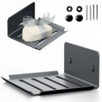 NewOps Szappantartó Fekete Fürdőszoba Falra Akasztható Fém Loft Rozsdamentes Acél (MY - Mydelniczka CZARNA)