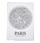 Livarno Home Nagy méretű "párizs Ile-de-France" térkép poszter, Párizs, mérete 50 x 70 cm 1 db (2)
