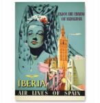  Vintage poszter Spanyolország Andalúzia Iberia A3 (Plakaty na ścianę Podróże travel A3)