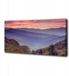 PazzoWalls Vászonkép Naplemente hegyek 125x50 cm (010030010090000007505)