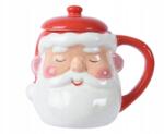 Kaemingk Kerámia bögre Mikulás füllel, karácsonyi fedéllel
