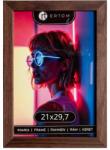Ertom Fa fényképkeret oklevél A4 21x29, 7 üveg barna modern (ALPINA 21x29,7 RAMKA Brown)