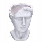 Kaemingk Virágtartó fedél Férfi arc fehér fekete szobor