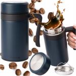 Be-Active. pl Thermo bögre termosz sötétkék dupla falú nagy 450ml tea kávéhoz