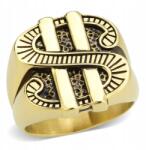 ArtWings Money Boy arany férfi gyűrű Bossa méret 22 23 acél 316 L (SYG3)