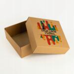  Kartondoboz Cmyk Logo nyomtatás 20x20x8.5 cm 1st Kraft Céges doboz